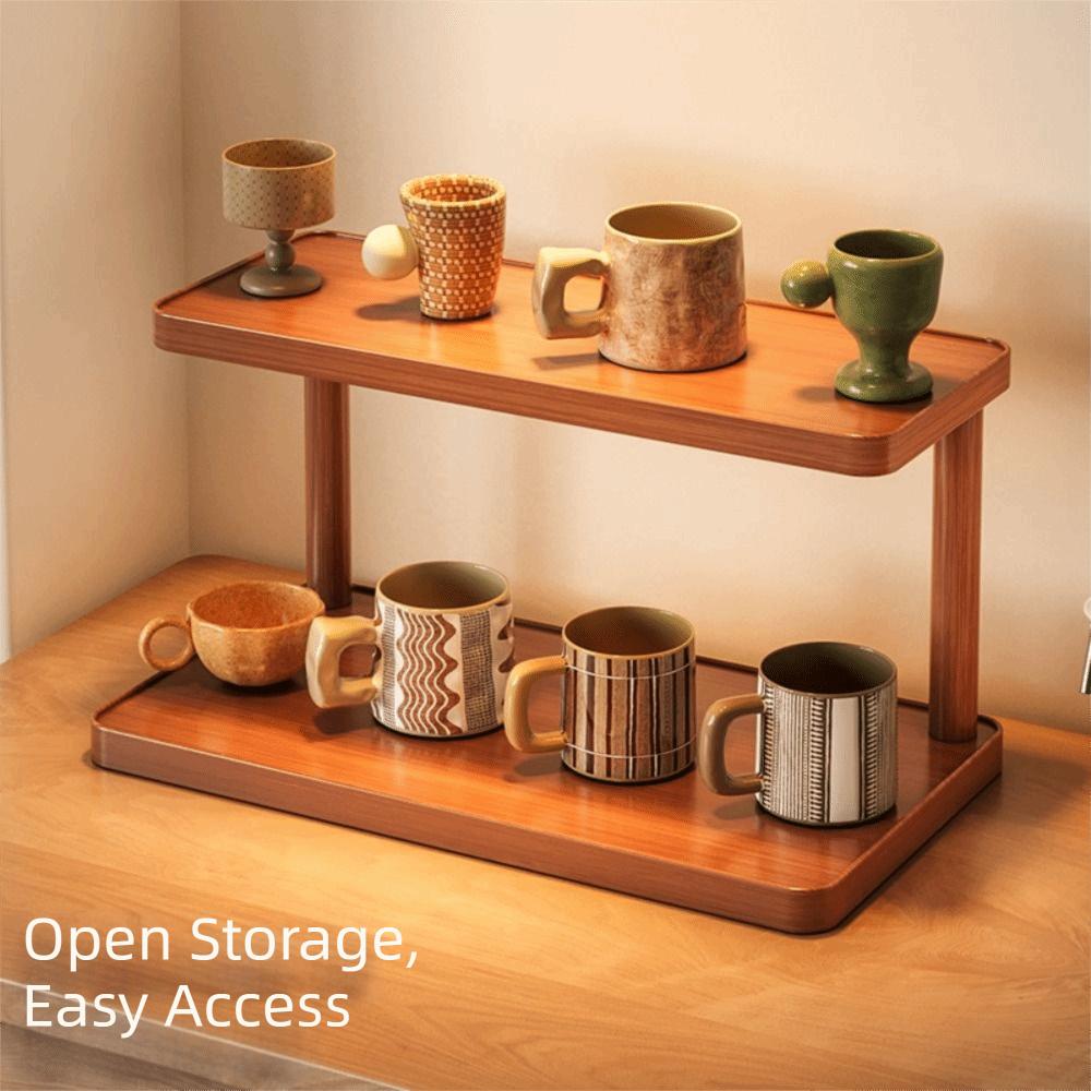 Freestanding Countertop Organizer Shelf Easy Access Tabletop Cup Holder Kitchen Use