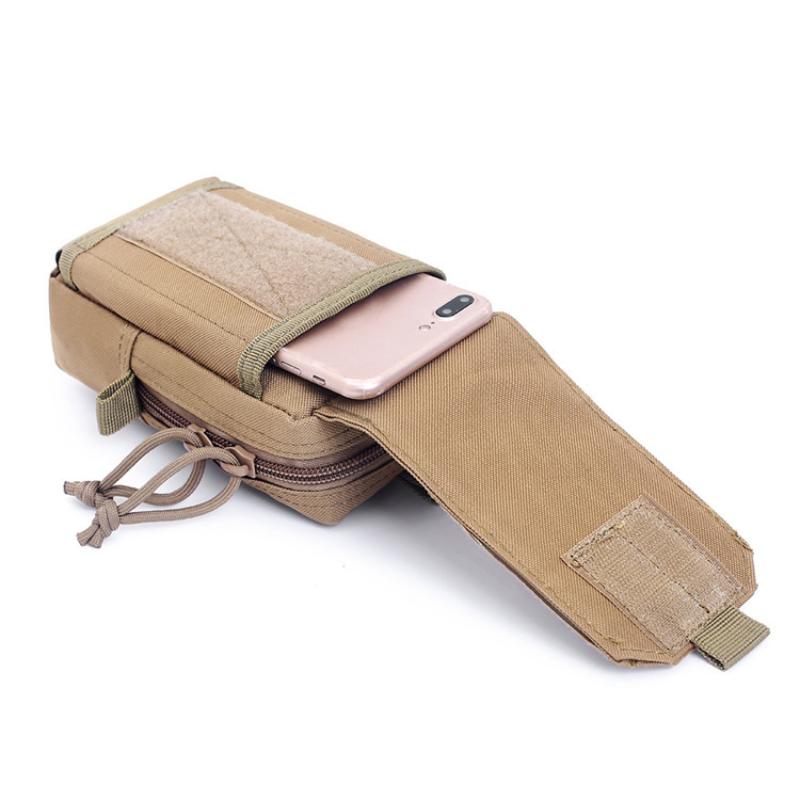 Тактическая подсумка Molle Поясная сумка Мужская уличная сумка для EDC инструментов Органайзер для полезных гаджетов Нагрудный подсумок Кошелек Чехол для мобильного телефона