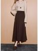 Women's 2025 Autumn/Winter Elegant Elastic Waist Long Skirt