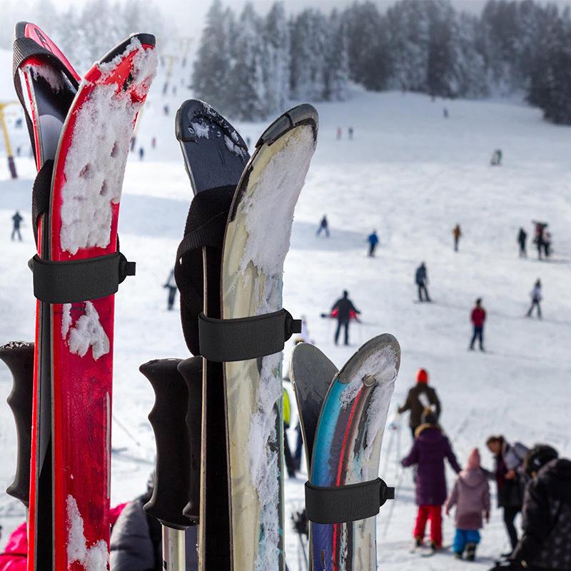 Cross-Border Adjustable Ski Bindings with EVA Pad and Magic Tape Nylon Straps