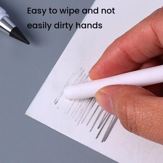 12 Pcs Infinity Forever Pencil Infinite Everlasting Inkless Pencils Set with Eraser And 12 Replacement Tips for Sketch Drawing Writing