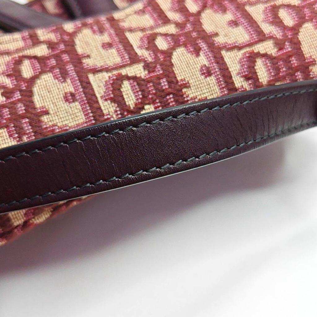 [Pre-Owned] Saddle Oblique Embroidered Classic Monogram Canvas Saddle Bag Mini - Excellent #4NK89T