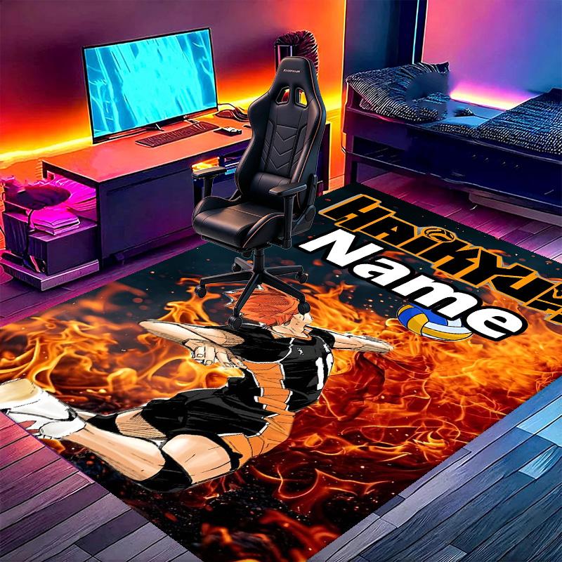 Custom Name Personalized Haikyu Print Carpet, Versatile Home Decor Rug, for Playroom, Apartment, Balcony, Entryway, Hallway Gift