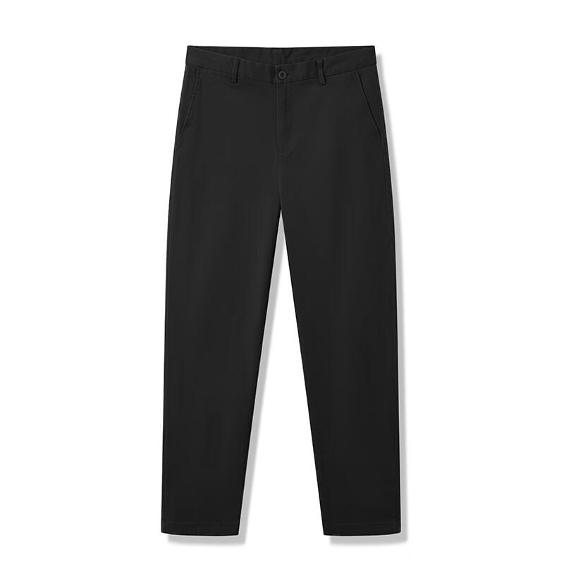 MARKLESS [Quality You Can Trust] Wrinkle-Free Non-Iron Casual Pants for Men, Spring Season Crisp Commuter Trousers 0820 Black - Second Generation 31