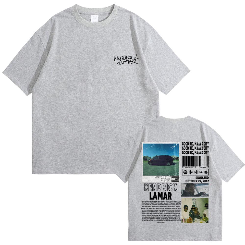 Футболка рэпера Кендрика Ламара Good Kid Money Trees Мужская хип-хоп винтажная оверсайз футболка с коротким рукавом Мужская модная трендовая футболка