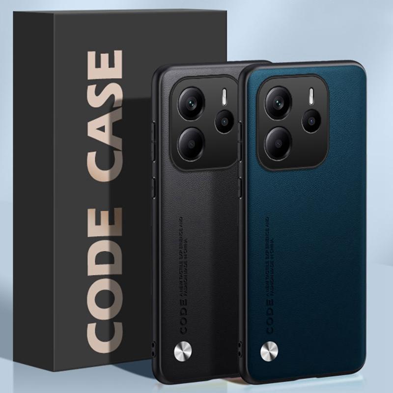 Роскошный чехол из искусственной кожи для Xiaomi Redmi Note 14 4G Note14, задняя крышка, силиконовый защитный чехол для телефона Redmi Note 14 5G Coque