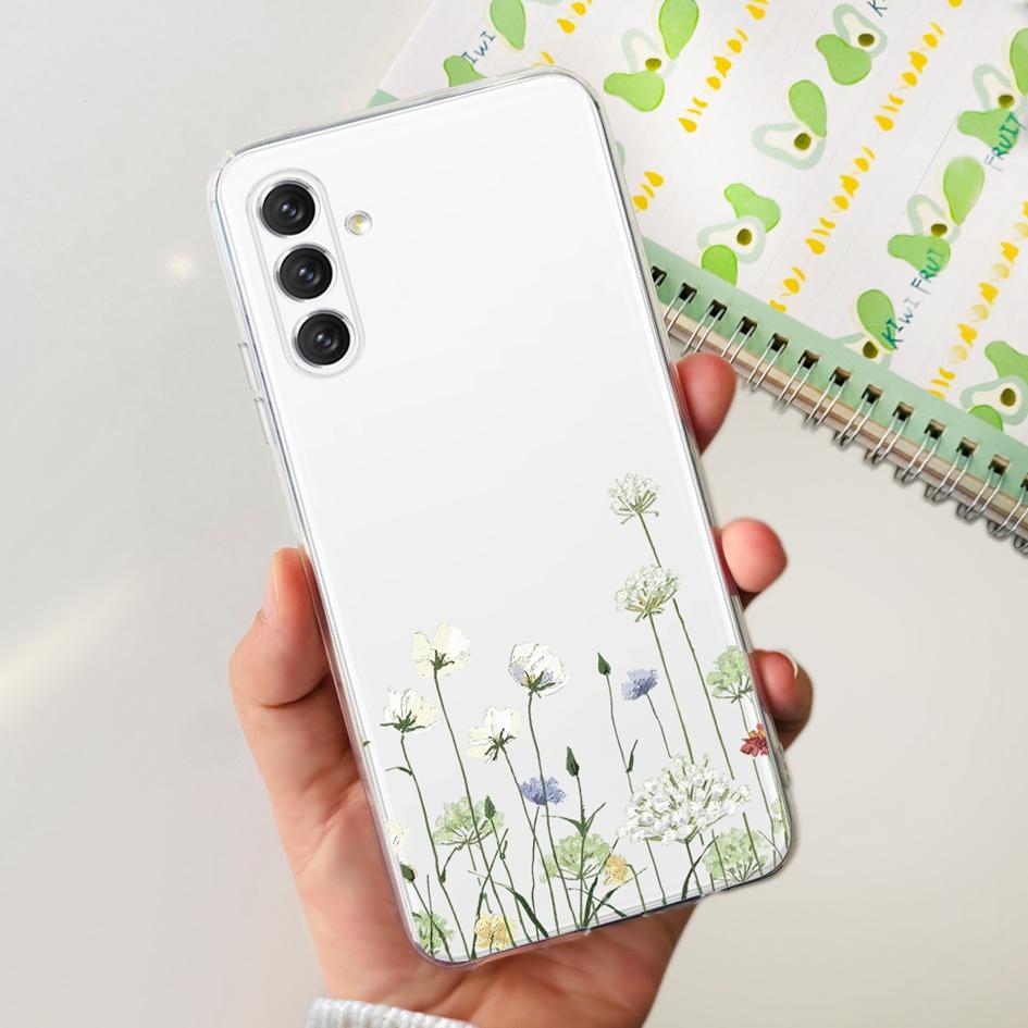 For Samsung A04s Case A047 SM-A047F Stylish Flower Printed Funda Soft Cases For Samsung Galaxy A04s A13 5G SM-A136B Bumper A 04s