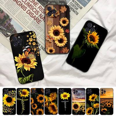 Чехол для телефона с красивым цветком подсолнуха для Iphone 8 7 6 6s Plus X Se 2020 Xr Xs 14 11 12 13 Mini Pro Max, чехол для мобильного телефона