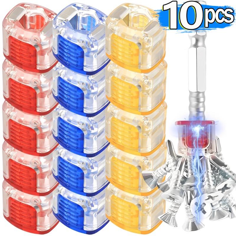 Magnetic Screwdriver Bit Ring Screw Holder Universal Powerful Magnetizer for 1/4" Hex Electric Magnetic Coil Repair Hand Tools