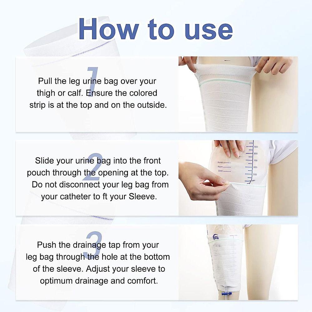 Catheter Sleeve Catheter Bag Holder Washable Drainage Bag Cover Urinary Band Support Incontinence