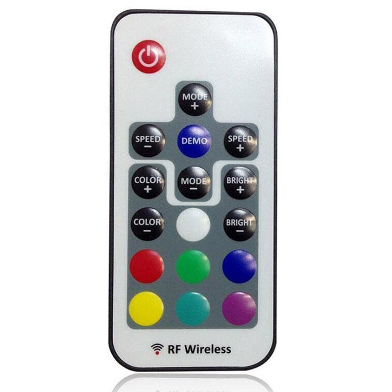 Adjustable 17 Keys RGB Mini RF Wireless LED Strip Light Controller 5050/3528/5730/5630/3014 Light LED Dimming Remote