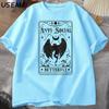 MothUnisex Tarot Card Butterfly Tshirt Unisex Vintage Cotton Short Sleeve T Shirt Streetwear Casual Round Neck Printed Tshirts Tops