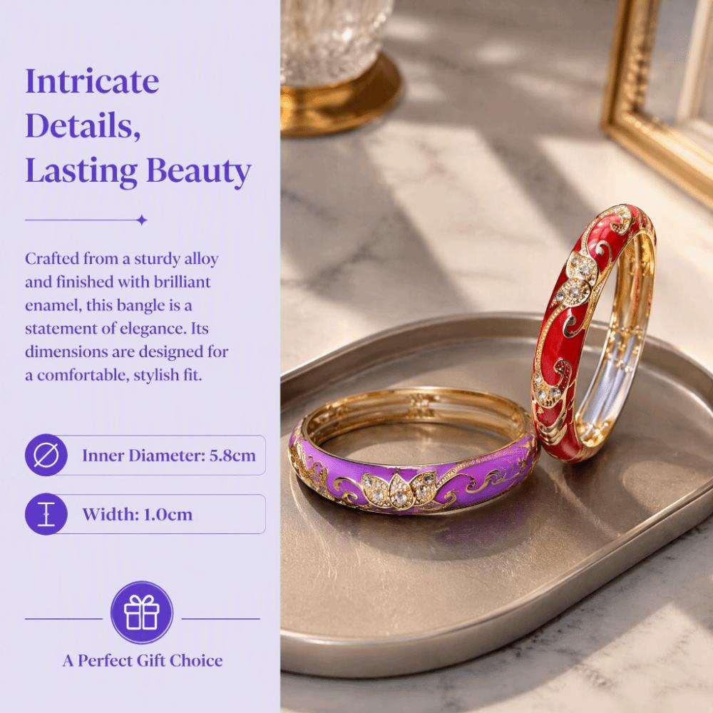 Colored Dropper Oil Colored Dropper Oil Bangle 1cm Women's Hand Bracelet Jewelry Gifts