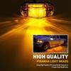 10Pcs Amber Oval LED Side Clearance Marker Lights 2.5" For Car Truck Trailer RV