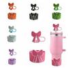 Bow Tumbler Cup Protection Case Silicone Straw Covers Cap for Stanley Cup Cup Accessories