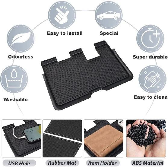 Middle Center Console Organizer for -2024 Chevy Tahoe/Suburban & GMC Yukon/YukonXL Gear Shift Center Console Car Accessories