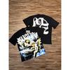 Unisex Oversized Streetwear Tee With Rhinestone Embellishment Cotton Short Sleeve T-Shirt Casual Wear