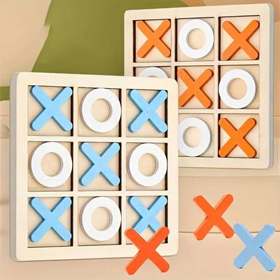 Деревянная игра XO крестики-нолики мини-шахматная доска интерактивная головоломка обучение Монтессори развивающие игрушки подарок для детей мальчик девочка