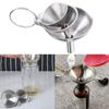 3pcs/set Oil Funnels Mini Stainless Steel Wine Flask Funnel for Filling Hip Flask Narrow-Mouth Bottles Household Kitchen