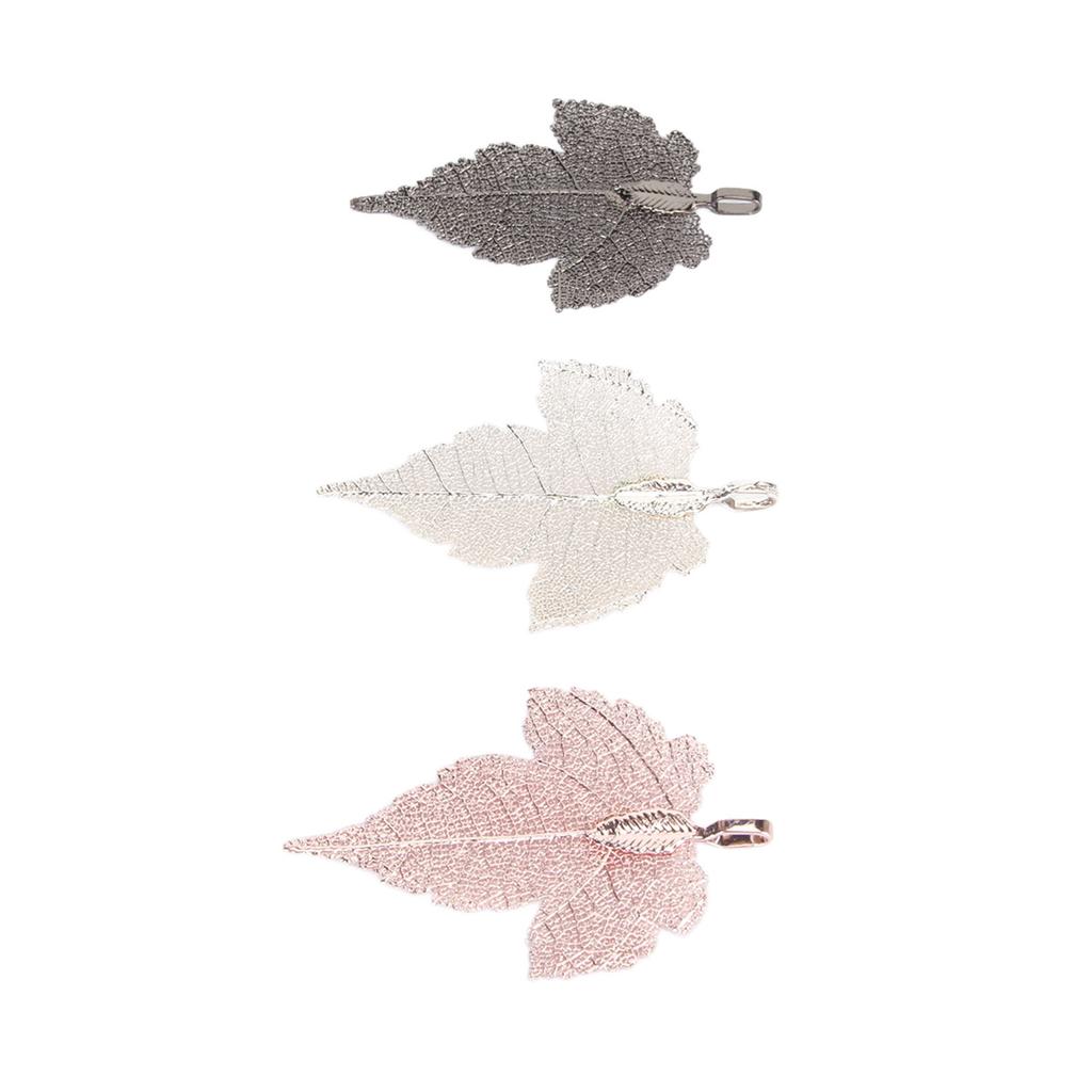 3PCS DIY Leaves Pendants Fashionable Elegant Zinc Alloy Leaf Pendants Accessories for Hairpins Jewelry Making