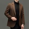 Autumn and Winter Double-sided Nylon 100% Pure Wool Men's Business Casual Suit Collar Trendy Wool Coat