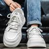 Модная мужская обувь Роскошная кожаная повседневная обувь Модные кроссовки на толстой подошве для мужчин На шнуровке Платформа Вулканизированная обувь Обувь для скейтборда
