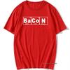 Periodic Table Chemistry Of Bacon T Shirt Design Funny Tshirt Unisexs Tops Tees Short Sleeve Camisetas Tshirt