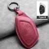 Sheepskin Leather Car Key Case Cover For MG6 EZS HS EHS MARVEL X MARVEL R Electric Roewe RX5 I6 I5 RX3 RX8 ERX5 MG ZS EV2025