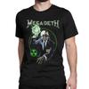 2025 Лето Метал Рок группа 100% хлопок футболка Мужская с круглым вырезом megdeths Харадзюку топ с коротким рукавом