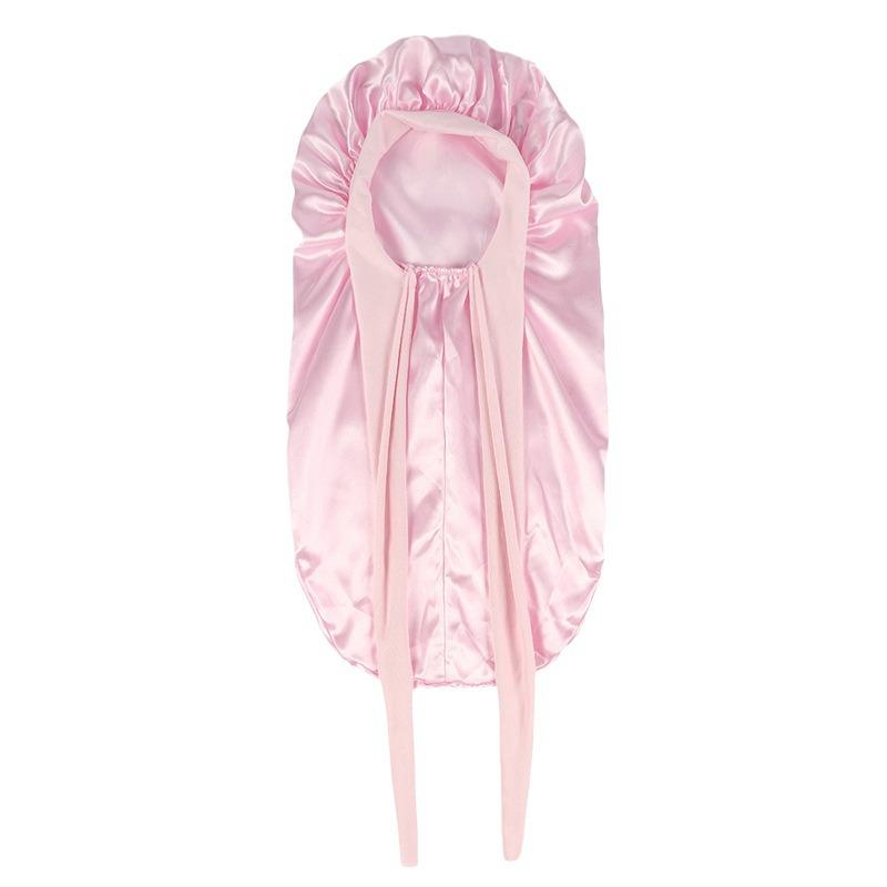 Длинный шелковый атласный платок-боннет для женщин - Защита волос с завязкой-бантом