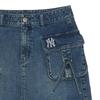 New MLB New York Yankees Denim Short Skirts Women's 3FDSB0254-50INS