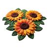 Sunflower Floor Mat Non-Slip Living Room Rug Farmhouse Area Rug Decorative Flower Carpet for Bedroom Playroom Bathroom