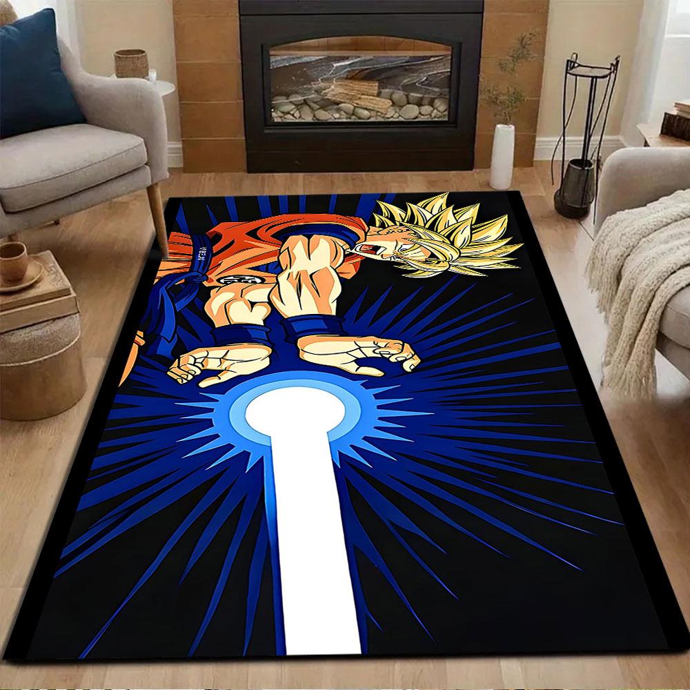Super Saiyan Energy Blast Rug Patterned carpet, non slip mat suitable for living room and bedroom sofas