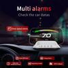 2023 Автомобильный HUD OBD2 Head Up Display GPS Навигационный проектор Сигнализация превышения скорости Время сканирования Обнаружение приборной панели автомобиля Smart