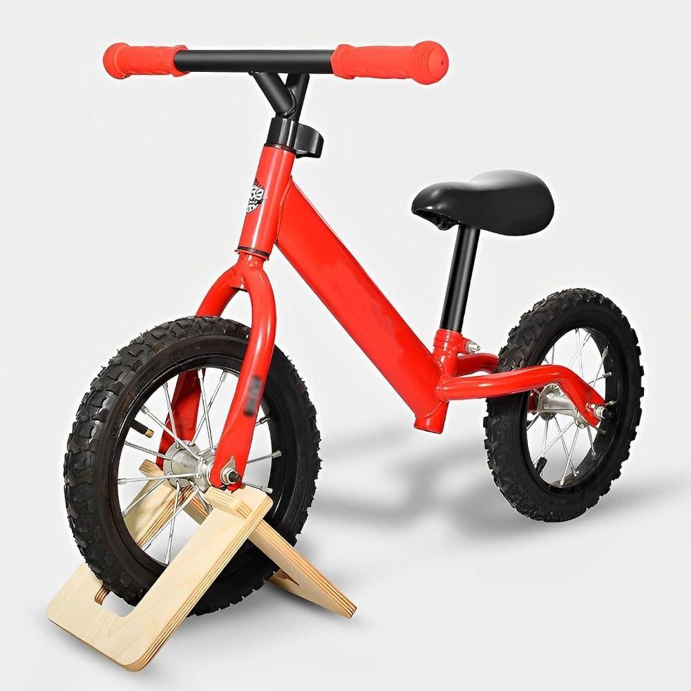 Wooden Balance Bike Parking Rack Sturdy Structure Balancing Bike Display Stand Home Use