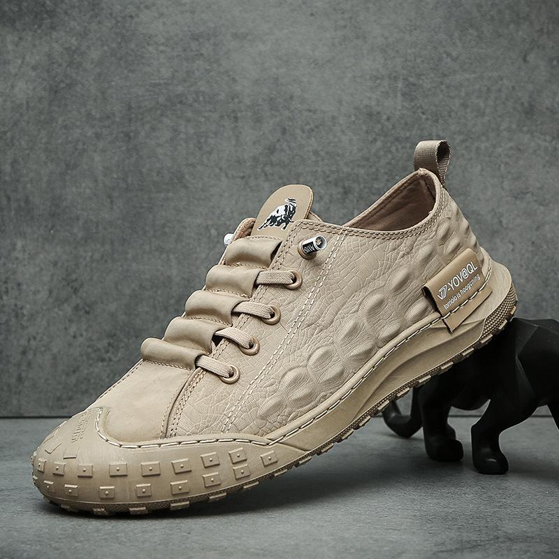 Crocodile Pattern Breathable Mens Sports Casual Shoes Comfortable Non Slip Walking Shoes for Travel Daily Outdoor Wear
