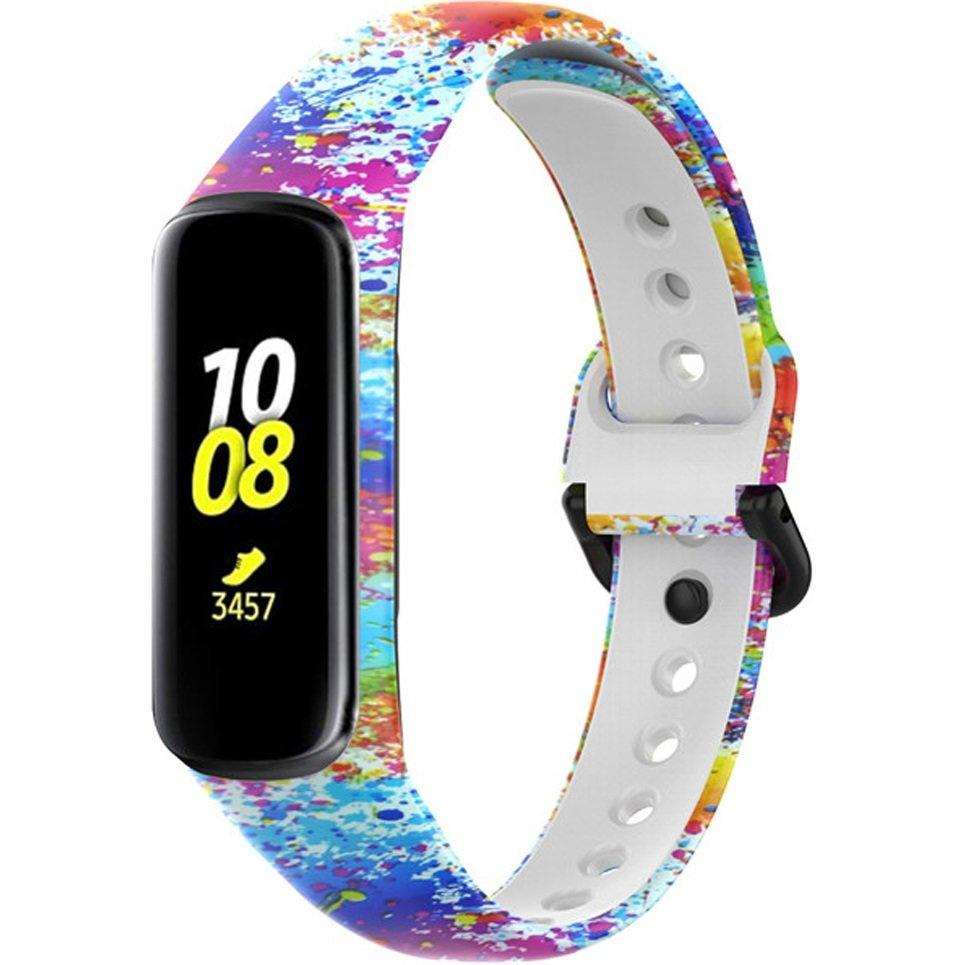 Silicone Strap for Samsung Galaxy Fit 2 SM-R220, Colorful Print