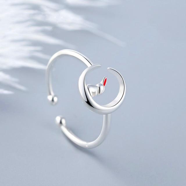 Регулируемое кольцо с милыми животными, ювелирные изделия, открытые кольца для влюбленных пар, дамы, подарки на День святого Валентина