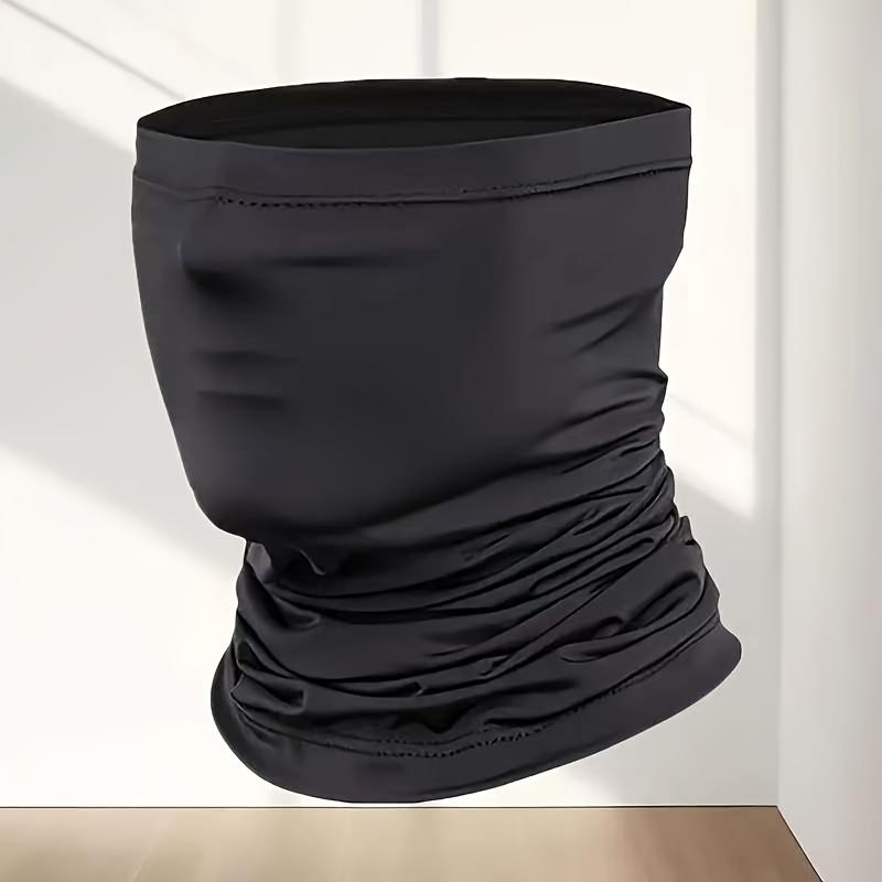 1 шт. Черная дышащая велосипедная маска для лица - Защита от солнца, ветро- и пылезащита, удобный бафф для шеи для занятий спортом на открытом воздухе для мужчин, с ПВХ-покрытием