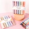 6 Color Highlighter Set Soft Highlighter Marker Pens Aesthetic Pastel Colours Diary Planner Notes Office School Supplies