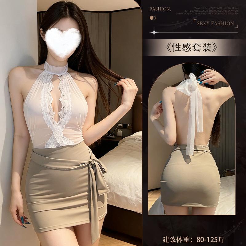 Sexy lingerie sexy lace hip skirt pure desire flirting small chest uniform secretary suit women