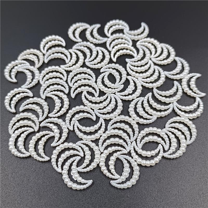 Геометрия Сердце Звезда Цветок Белый Цвет Свободные Бусины ABS Полый Жемчуг Поделки для DIY Украшения Ногтей Изготовление Ювелирных Изделий Подвески Материал Ручной Работы