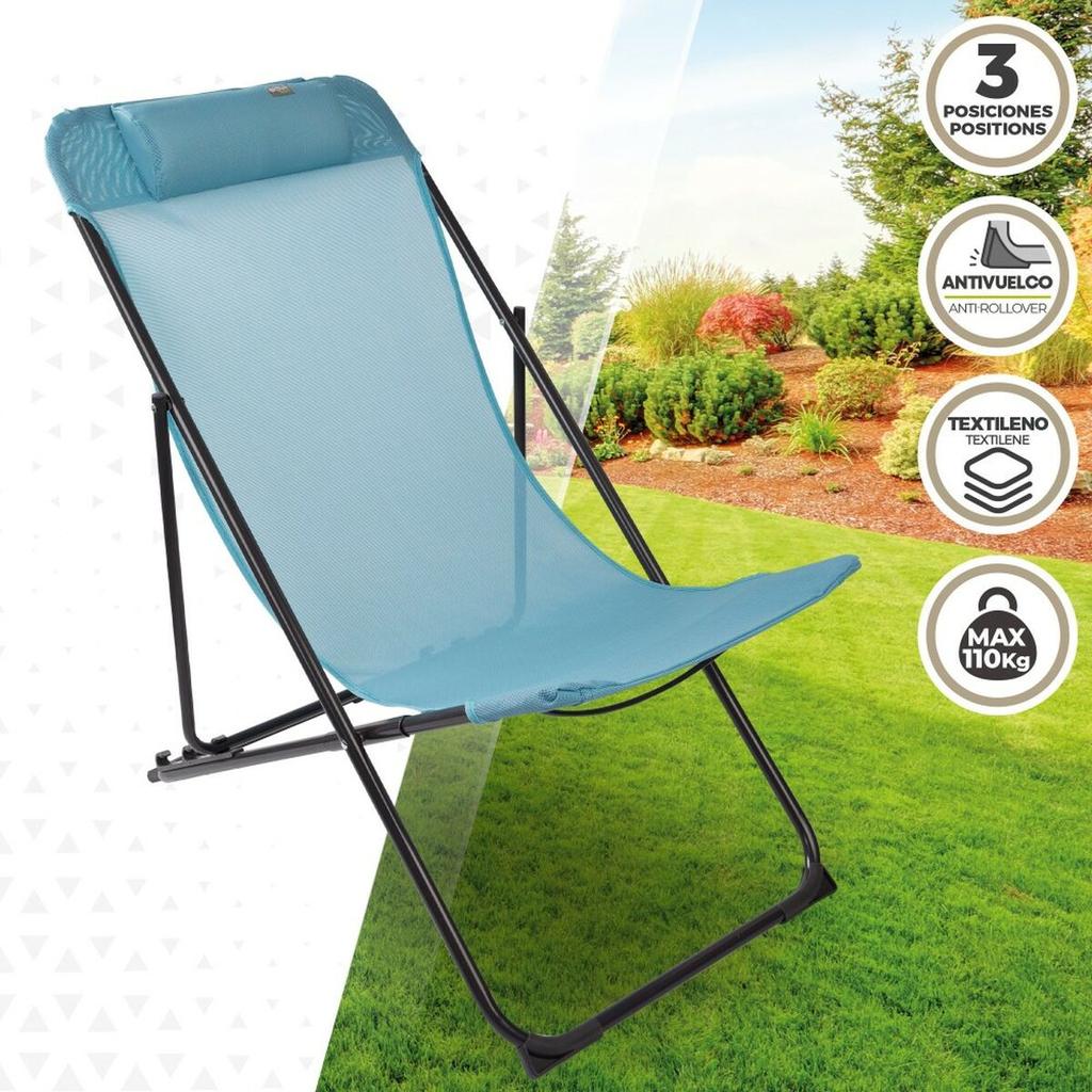 Aktive Folding Hammock Blue 52 X 87 X 77 Cm (4 Units)