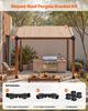VEVOR Pergola Kit, 4x4 Inch 3-Way Slanted Bracket for 92 x 92 mm Wood Beams in Actual Size, Carbon Steel Pergola Bracket with Screws and Post Bases