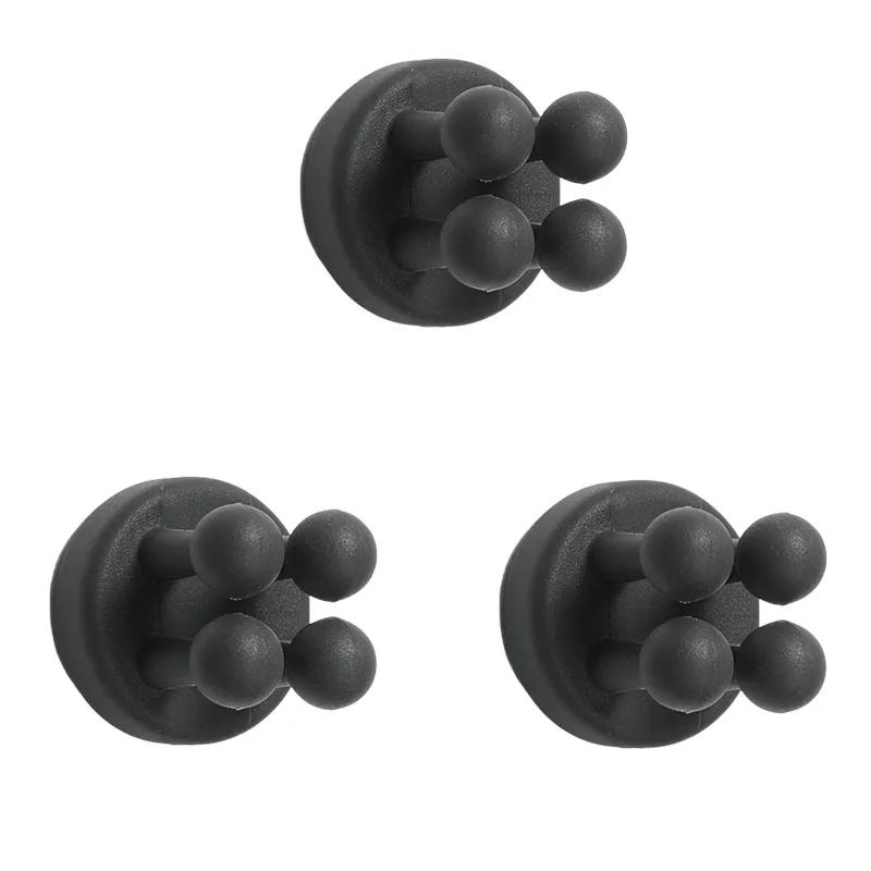 3 шт., силиконовые держатели для зубных щеток, водостойкий самоклеящийся настенный одинарный крючок для подвешивания ключа, держатель вилки