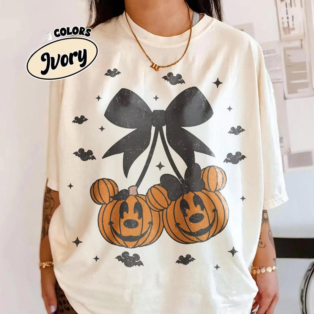 Halloween New Family Clothing Cotton Tshirt Pumpkin Mouse Printed Tshirt UnisexsWomens Holiday Leisure Tshirt Kids Shirt