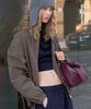 Moonsun Pin Tuck Cotton Blouson / Brown