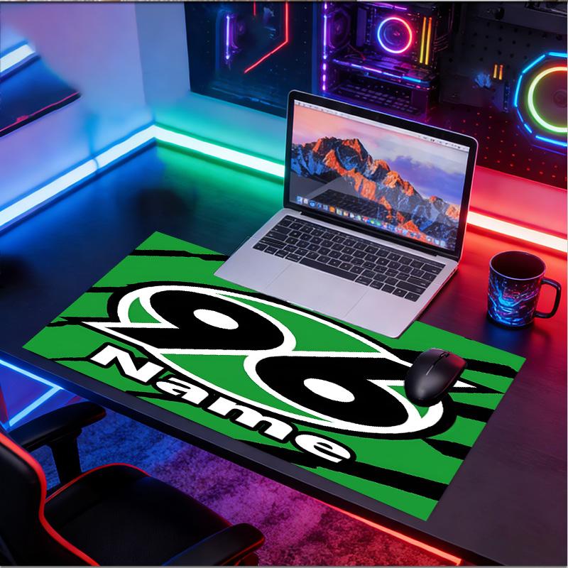 Custom Name Personalized Hannover 96 Football Pattern Mousepad, Laptop PC Desk Mat, Decorative Desk Mat for Home Keyboard Pad Gift