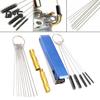 Набор для чистки карбюратора, щетки из нержавеющей стали и нейлона для сварочной горелки мотоцикла, иглы разных размеров для квадроцикла (0,4-7 мм) с алюминиевым корпусом, устойчивым к ржавчине