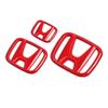 AQF1  Car Modification Suitable for Honda 10th Accord/Civic Black Red Front Logo Covered Rear Logo Steering Wheel Modification Decor
